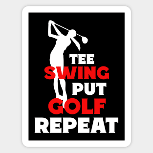 FUNNY Golf Quote Red Black Sticker
